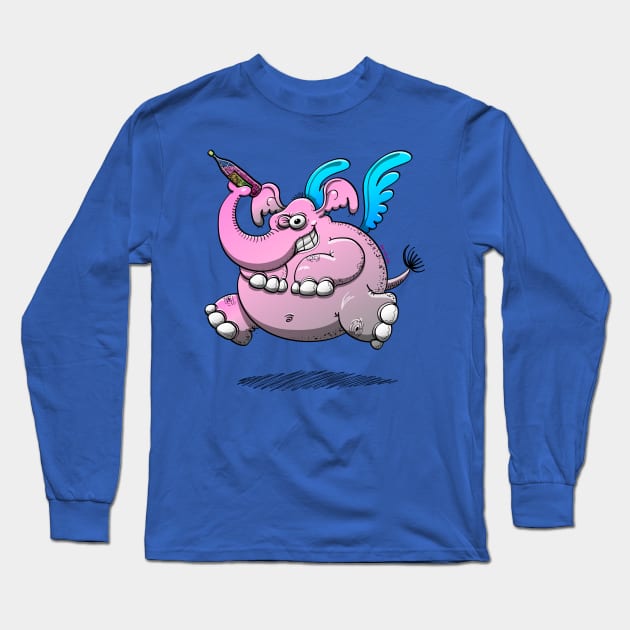 Delirium Tremens Elephant Long Sleeve T-Shirt by zooco